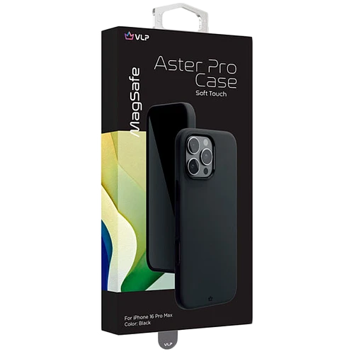 Чехол защитный VLP Aster Pro Case с MagSafe для iPhone 16 Pro Max, черный