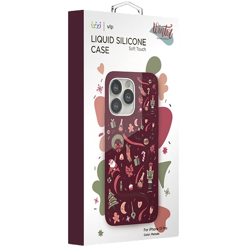 Чехол защитный ''vlp'' Art Collection для iPhone 13 Pro  Winter  марсала