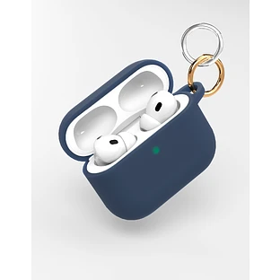 Чехол силиконовый VLP Charm Case для AirPods Pro 3, темно-синий