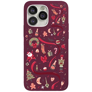 Чехол защитный ''vlp'' Art Collection для iPhone 13 Pro  Winter  марсала