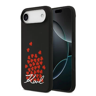 Чехол KARL LAGERFELD для iPhone Air Liquid Silicone Hearts Hard Black (MagSafe)