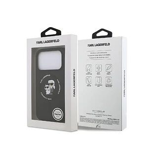 Чехол KARL LAGERFELD для iPhone 17 Pro Max Liquid Silicone NFT Karl & Choupette Hard Black (MagSafe)