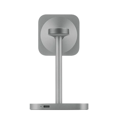 Беспроводное зарядное устройство uBear Evoke, 3-в-1, MagSafe совместимое, Qi2, цвет: серый