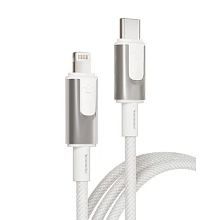 Кабель VLP Force Line 30W USB-C + Lightning, 1.2м, белый с сертификацией MFI