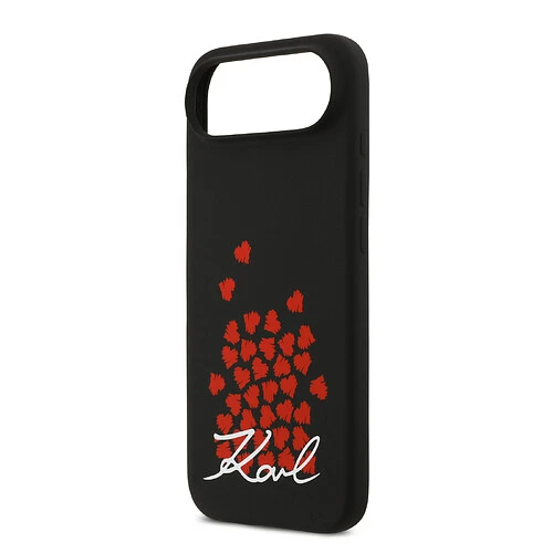 Чехол KARL LAGERFELD для iPhone Air Liquid Silicone Hearts Hard Black (MagSafe)