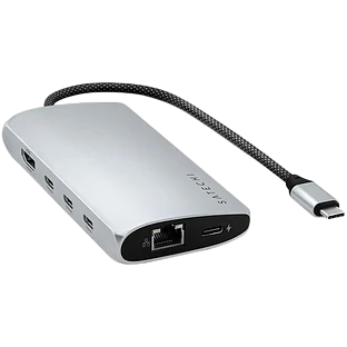 Адаптер Satechi USB-C Multiport Adapter 8K With Ethernet V3, Silver
