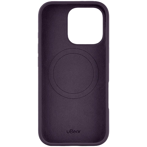Чехол защитный uBear Touch Mag Case iPhone 16 Pro, софт-тач, темно-фиолетовый