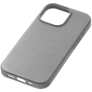 Чехол защитный uBear Capital Case для iPhone 16 Pro Max, натуральная кожа, MagSafe совместимый, серый