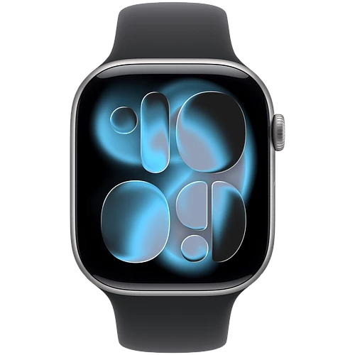 Apple Watch Series 11, GPS, 42mm, Space Grey Aluminium Case with Black Sport Band - M/L