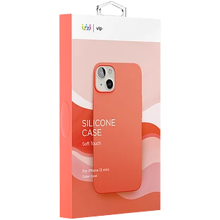 Силиконовый чехол VLP для iPhone 13 Mini, коралловый