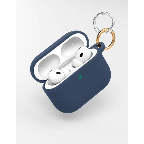 Чехол силиконовый VLP Charm Case для AirPods Pro 3, темно-синий