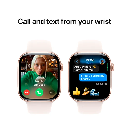 Apple Watch Series 10 GPS 42mm Rose Gold Aluminum Case with Light Blush Sport Band - S/M