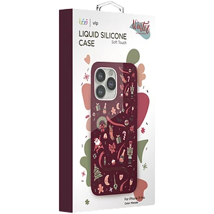 Чехол защитный ''vlp'' Art Collection для iPhone 13 Pro  Winter  марсала