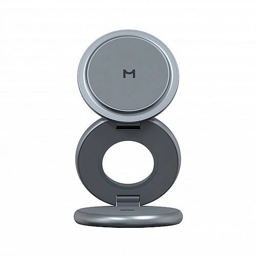 Беспроводное зарядное устройство 3 в 1 Magssory Signature Disc Pro для Apple, с поддержкой Qi2, Midnight
