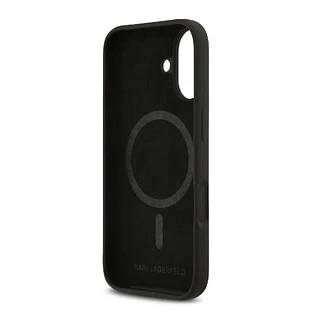 Чехол KARL LAGERFELD для iPhone 17 Liquid Silicone Sketch Karl & Choupette Hard Black (MagSafe)