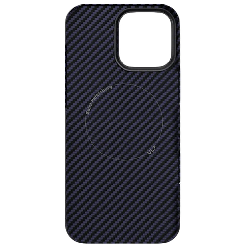 Чехол защитный "vlp" Kevlar Case с MagSafe для iPhone 16 Pro, темно-синий