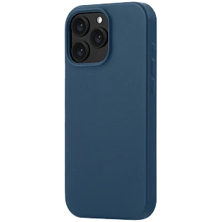 Чехол защитный uBear Capital Case для iPhone 16 Pro Max, натуральная кожа, MagSafe совместимый, синий