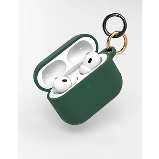 Чехол силиконовый VLP Charm Case для AirPods Pro 3, темно-зеленый