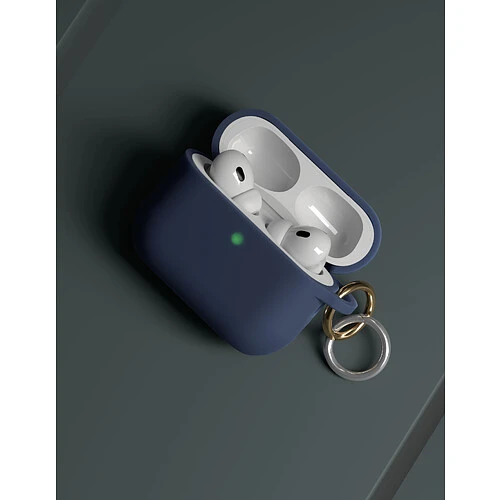Чехол силиконовый VLP Charm Case для AirPods Pro 3, темно-синий