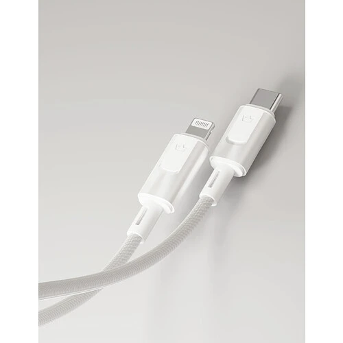 Кабель VLP Force Line 30W USB-C + Lightning, 1.2м, белый с сертификацией MFI