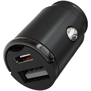 Автомобильное зарядное устройство VLP С-Power 45W USB-C+USB-A, PD, QC, USB-C кабель, черный