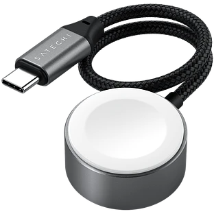 Кабель зарядный SATECHI USB-C Magnetic Fast-Charging Cable для Apple Watch. Цвет: серый космос