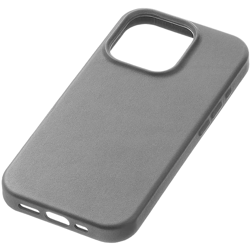 Чехол защитный uBear Capital Case для iPhone 16 Pro, натуральная кожа, MagSafe совместимый, серый