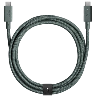 BELT CABLE TYPE-C, кабель зарядный USB-C/USB-C, 240W, длина 2,4 м.,цвет: зелёный