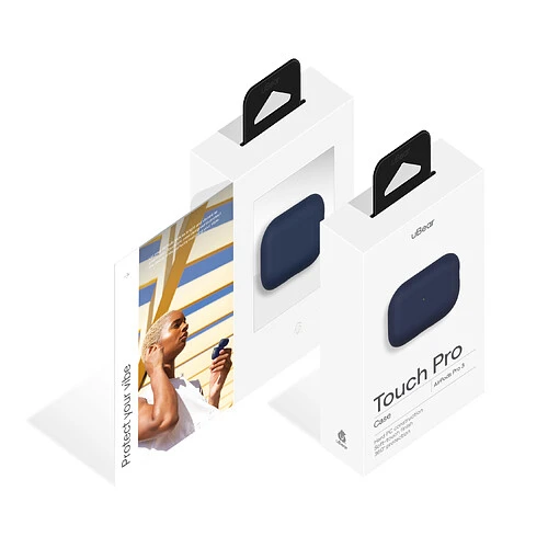 Чехол защитный для AirPods Pro 3 Touch Pro Case, 1,5 мм, PC, усиленный, темно-синий