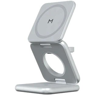 MAGSSORY Беспроводное зарядное устройство, 23 Вт, Серебристый