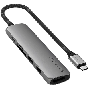 Адаптер Satechi 6-in-1 USB-C Slim Multiport Adapter, Space Grey