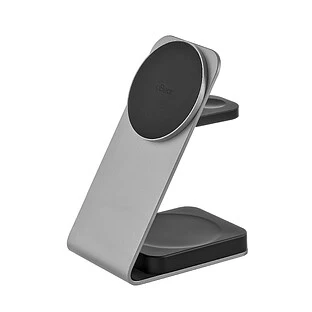 Беспроводное зарядное устройство uBear Level Ultra, 25Вт, с поддержкой MagSafe, Qi2, серый