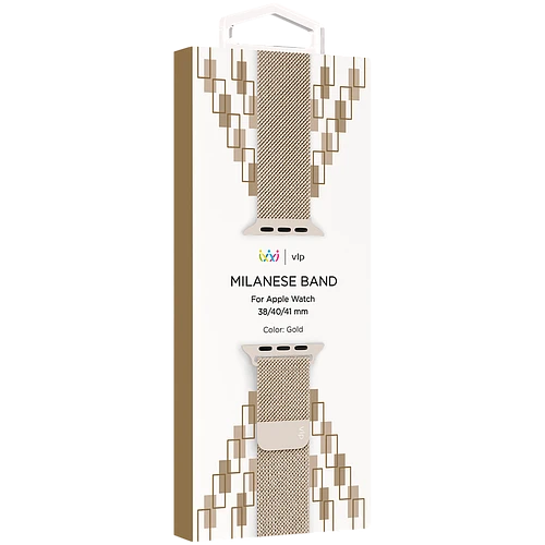 Ремешок из нержавеющей стали VLP для Apple Watch 38/40/41, золотой