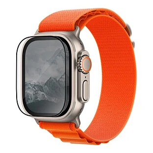 Uniq cтекло для Apple Watch Ultra 49 mm OPTIX Vivid (true colors) Clear/Black (+installer)