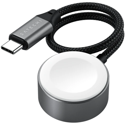 Кабель зарядный SATECHI USB-C Magnetic Fast-Charging Cable для Apple Watch. Цвет: серый космос