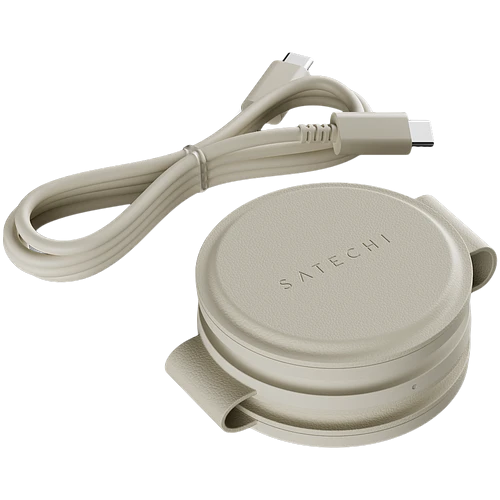 Беспроводное зарядное устройство Satechi OntheGo 3-in-1 Charger, 15Вт, Песочный
