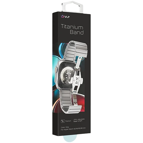 Ремешок VLP Titanium Band для Apple Watch 42/44/45/49, серый