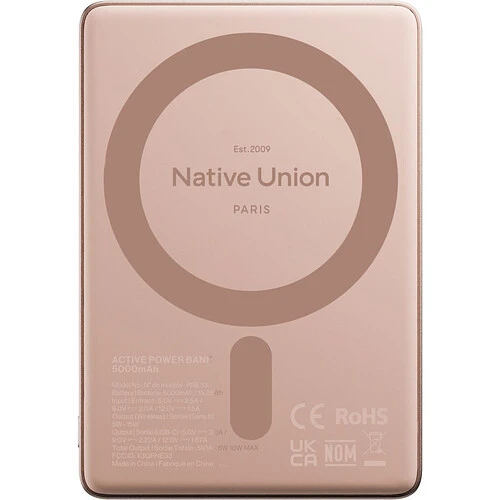 Внешний аккумулятор NATIVE UNION ACTIVE POWER BANK 5000mAh, абрикосовый