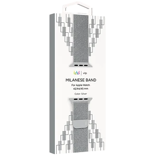Ремешок из нержавеющей стали VLP для Apple Watch 42/44/45, cеребристый