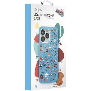Чехол защитный VLP' Art Collection для iPhone 13 Pro  Winter  голубой
