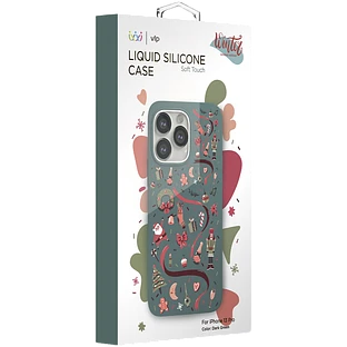 Чехол защитный ''vlp'' Art Collection для iPhone 13 Pro  Winter  темно-зеленый