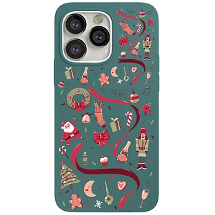 Чехол защитный ''vlp'' Art Collection для iPhone 13 Pro  Winter  темно-зеленый