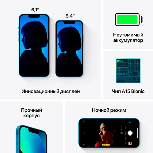 iPhone 13, 128GB, Синий 