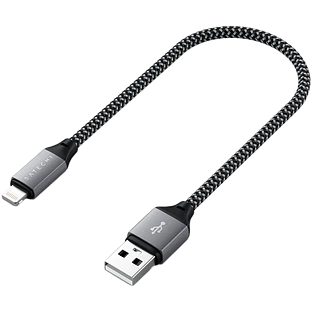 Кабель Satechi USB-A to Lightning Cable, 0.25м, с сертификацией MFI