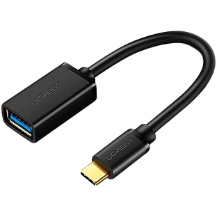 Переходник UGREEN US154-30701  Type C (M) to USB-A 3.0 (F)  5 Gb/s  пластиковый с проводом 15cm  bla