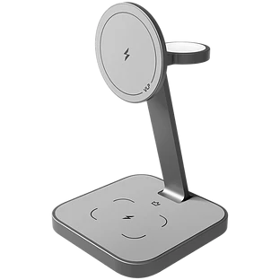 Беспроводное зарядное устройство VLP Unity Power 3 in 1 для Apple, натуральный титан