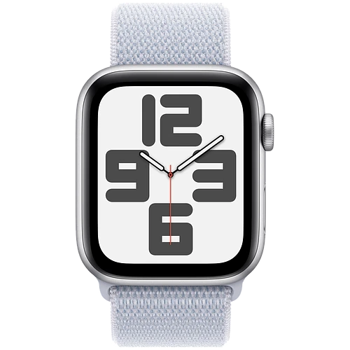 Apple Watch SE 2 (2024) GPS 44mm Silver Aluminium Case with Blue Cloud Sport Loop Band
