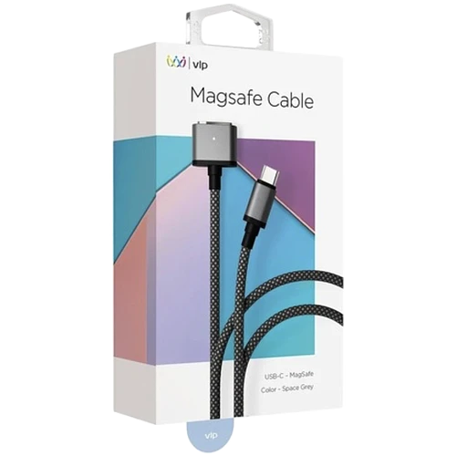 Дата-кабель VLP Cable USB C - MagSafe, 2.0м, серый космос