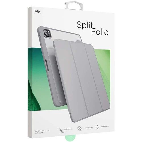 Чехол защитный "vlp" Split Folio для iPad Pro M4 (11''), серый