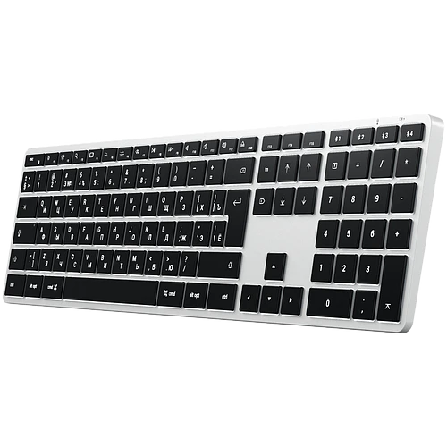 Беспроводная клавиатура Satechi Slim X3 Bluetooth Keyboard-RU. Раскладка - Русская. Цвет: серебристы